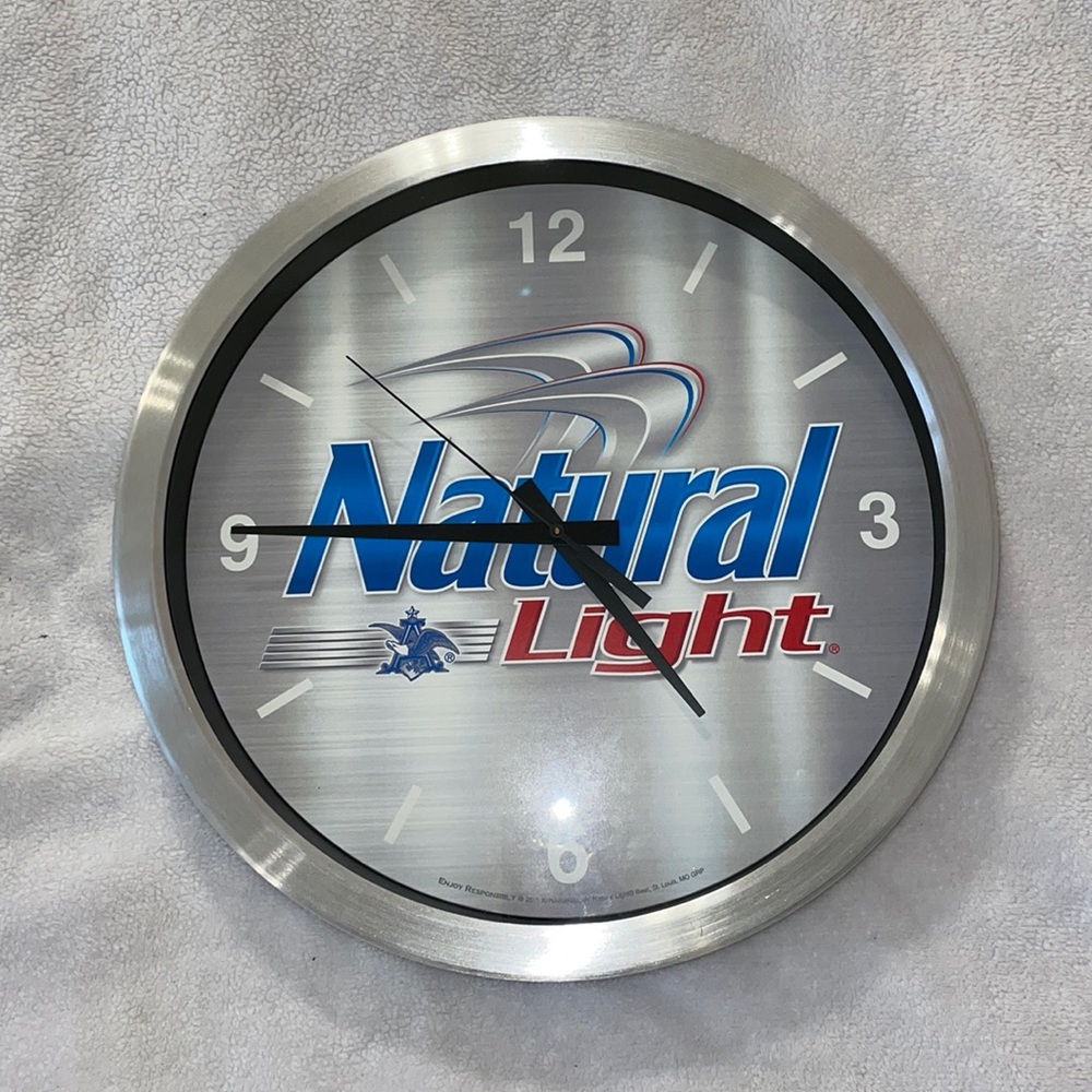 Natural Light Beer Wall Clock limited edition